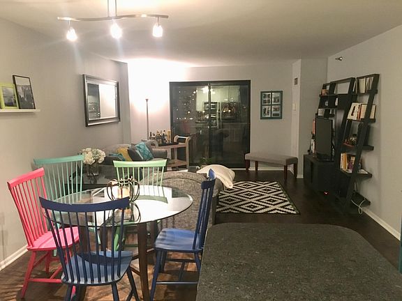 Dining area and living room