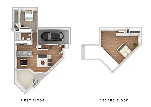 Floor plan 1 bed 1 bath Loft