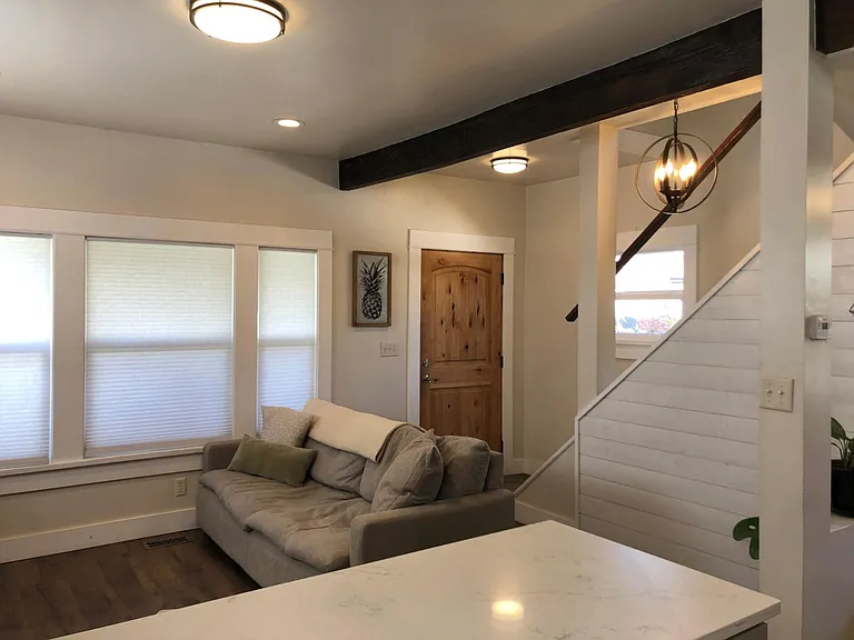 View from kitchen to front door