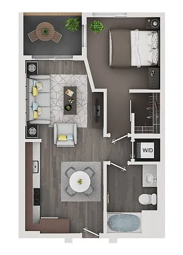 Floor plan 1/1 Small