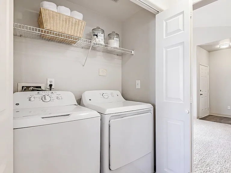 In-Unit Full-Size Washer & Dryers at The Orchards Apartments.