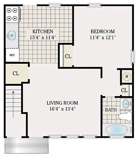 Floor plan One Bedroom