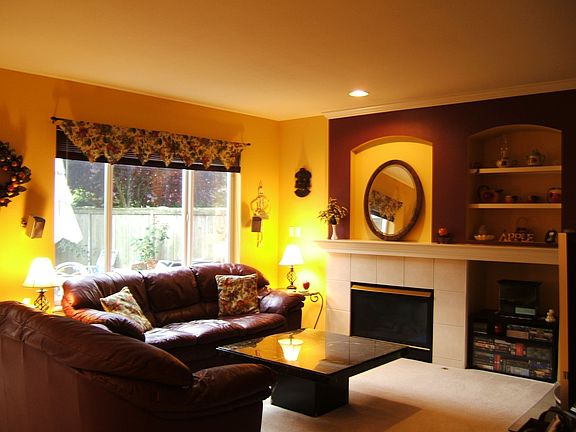 Inviting Family Room with Fireplace 