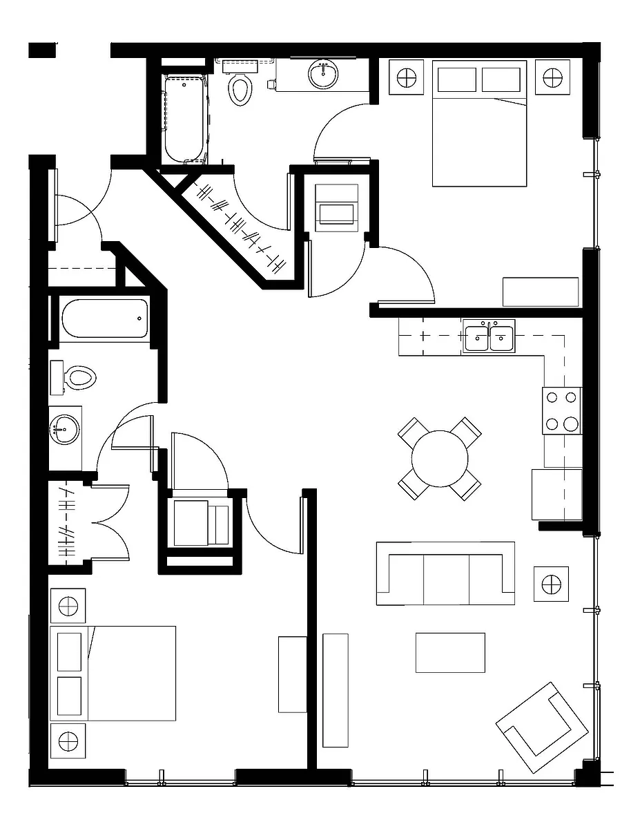 Floor plan 2bd 60A 506