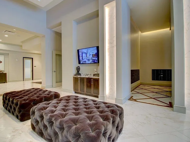 Stylish lobby designed for relaxation and convenience.