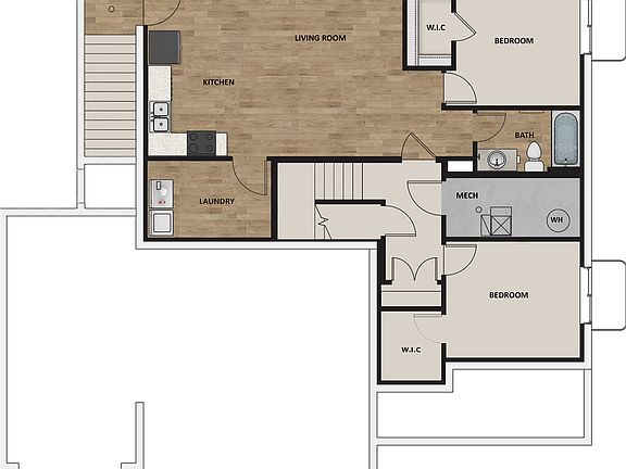 Optional Rental Suite ADU Basement