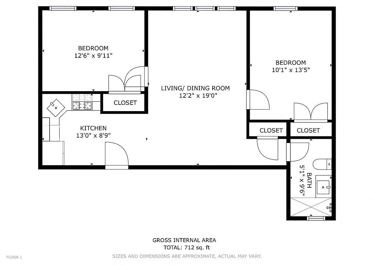 Floor plan Two Bedroom