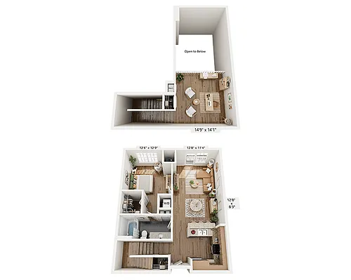 Floor plan One Bedroom A1AL