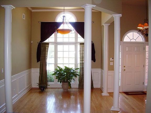 Columned formal dining room