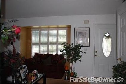 Front door entry & living room
