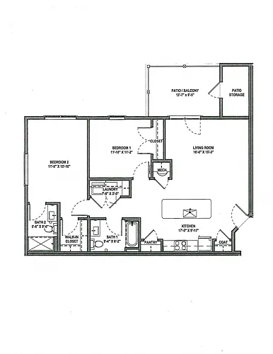 Floor plan SUGAR CREEK II Apartment
