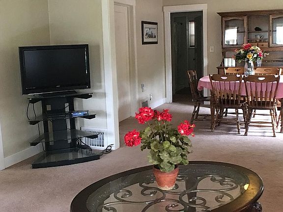 Living room and dining room