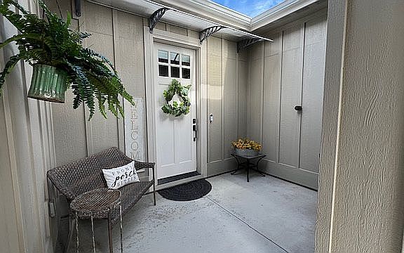 Front entry courtyard