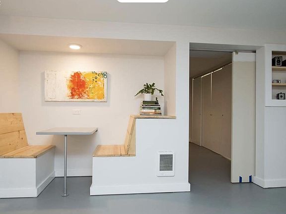 Built in dining area.