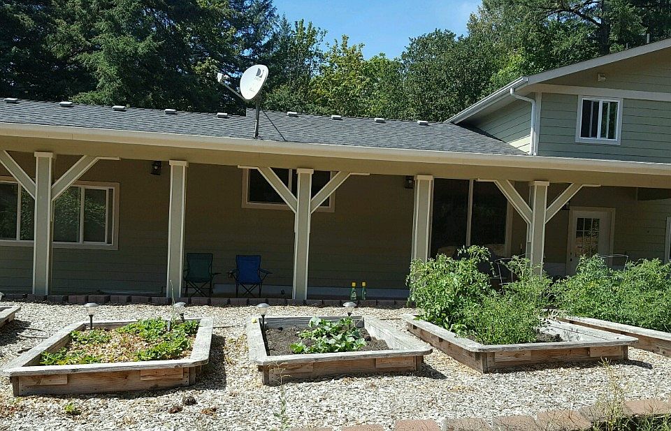 Large covered back patio