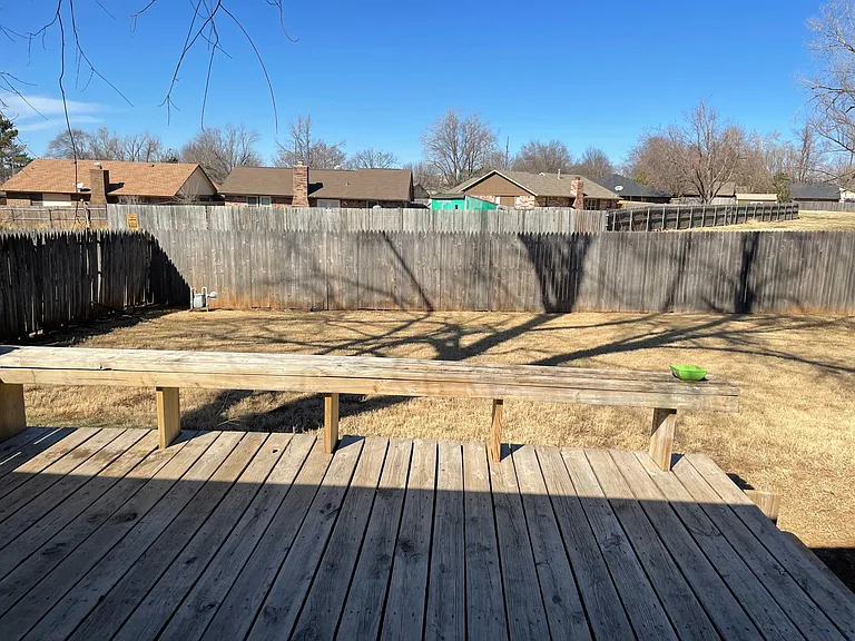 View of deck on back porch