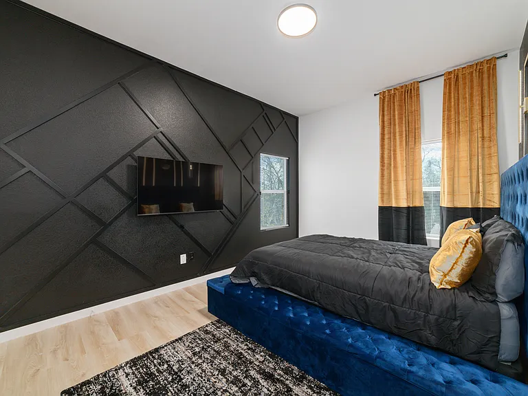 Master bedroom from door view.
