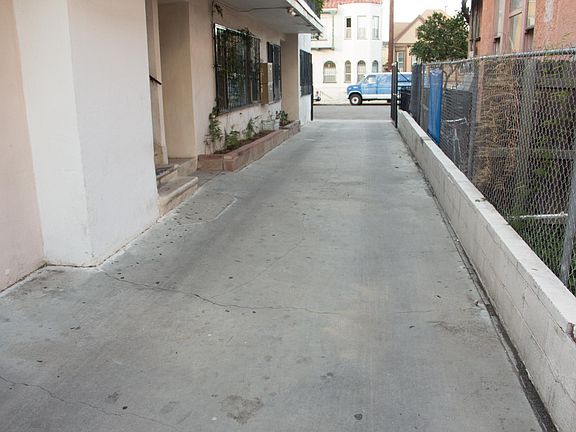 Driveway into building