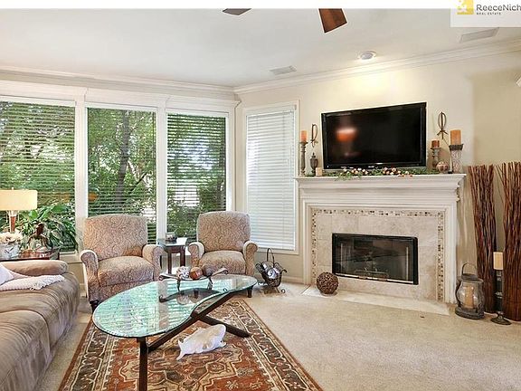 Seems cozy, but also opens to kitchen and office. Already wired for sound (even on the patio!).