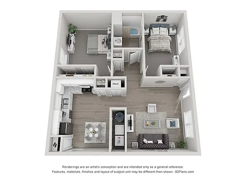 Floor plan Two Bedroom