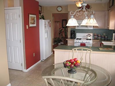 kitchen with eating area.