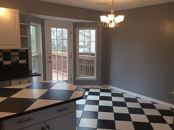 Kitchen, Dining and Deck.