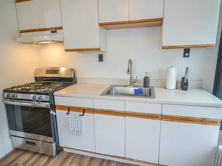 Kitchen with gas stove