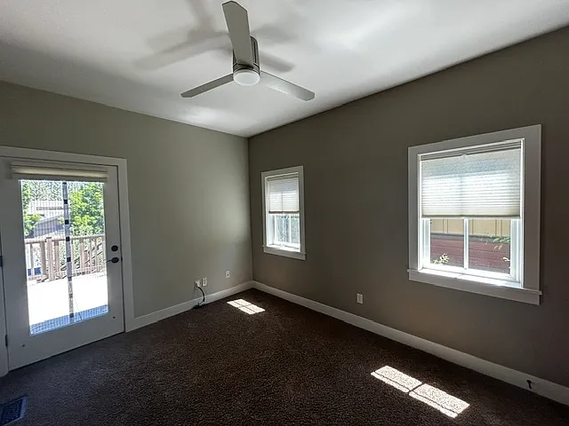 3rd Bedroom and door to outdoor patio