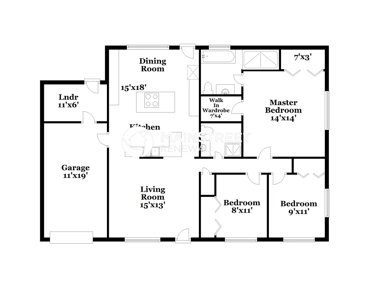 Floor Plan - 3401 Spainwood Dr