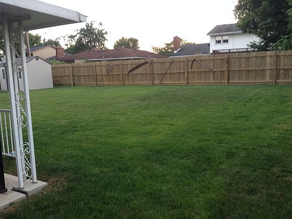 Fenced backyard 