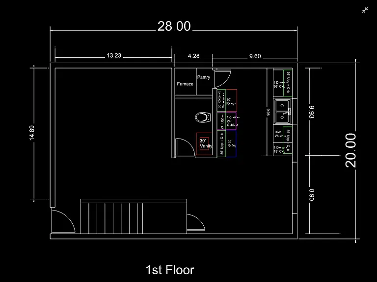 Downstairs plan view