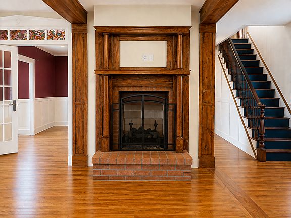 pass through propane fireplace in living room