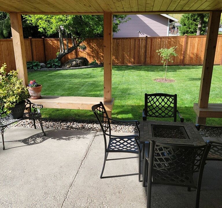 Back yard and patio