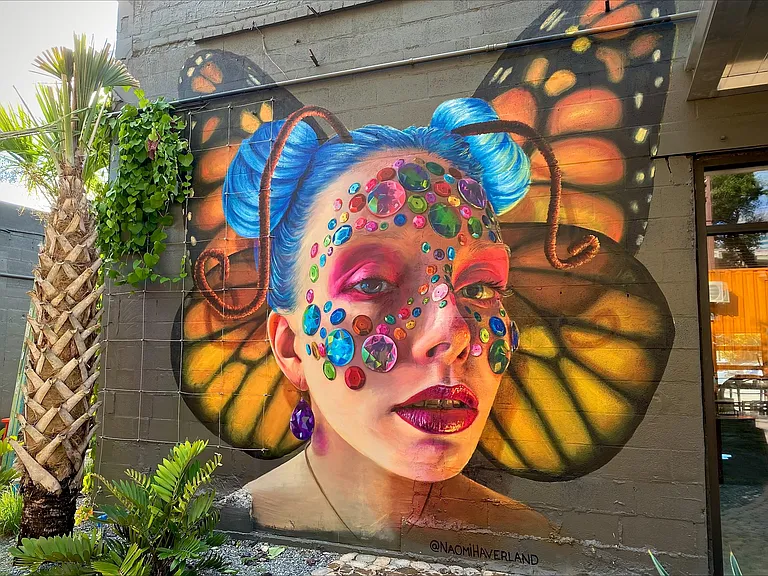 A fantastical mural from renowned street artist Naomi Haverland.