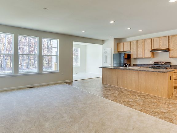 Great room adjacent to kitchen