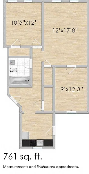 Floor plan E F