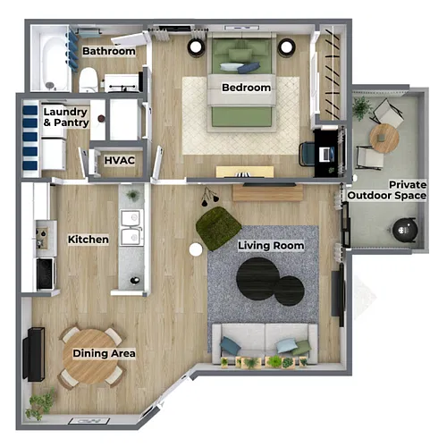 Floor plan One Bedroom