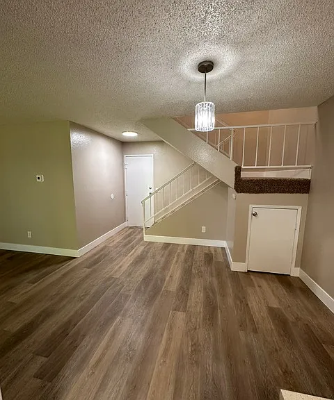 View from the kitchen, facing the door to the garage