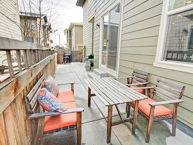 fenced patio
