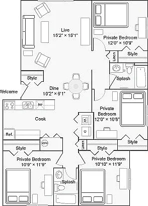 Furnished Casy Renovated 4 Bed 2 Bath Furnished Casy Renovated 4 Bed 2 Bath