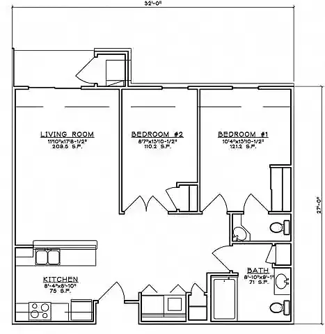 Floor plan 2 Bedroom