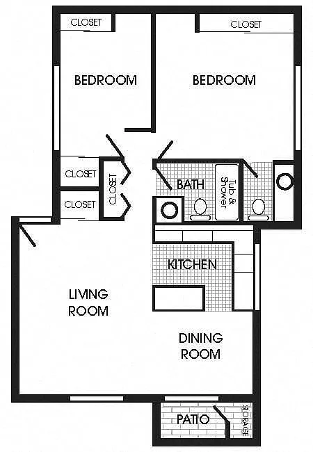 Floor plan Two Bedroom