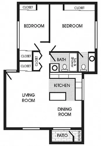Floor plan Two Bedroom
