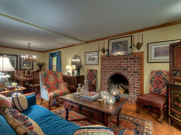 Enjoy crisp fall evenings in front of the fire in the cozy living room or