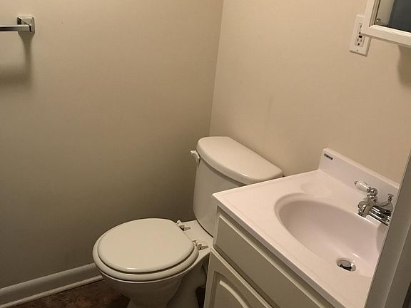 Partial view of bathroom on lower level (shower not seen)