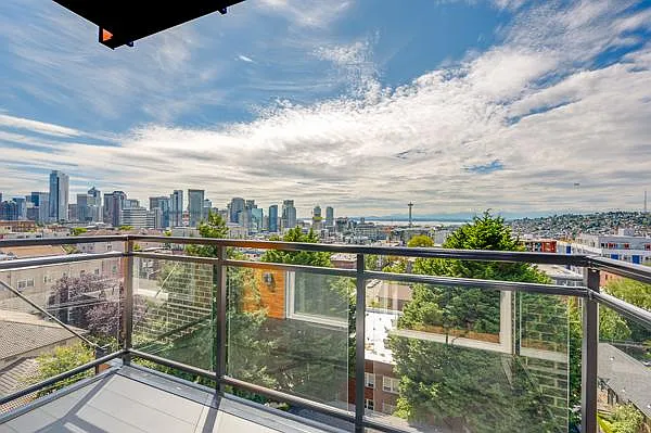 Unit Balcony With Space Needle View