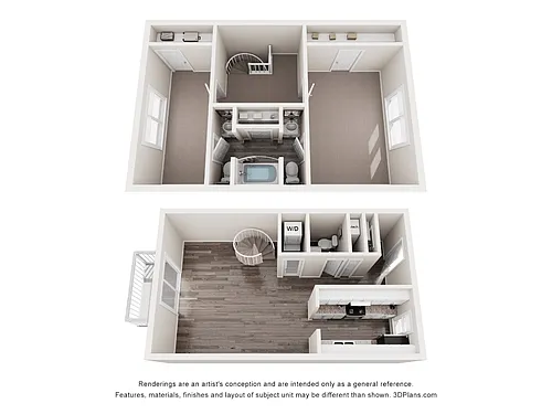 Floor plan 2 Bed 2.5 Bath Sterling Renovated
