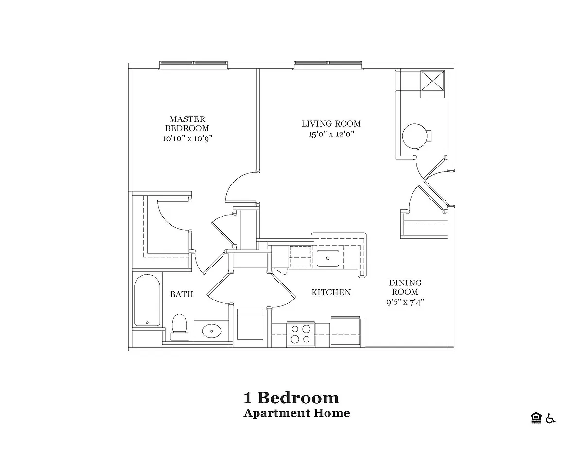 Floor plan One Bedroom