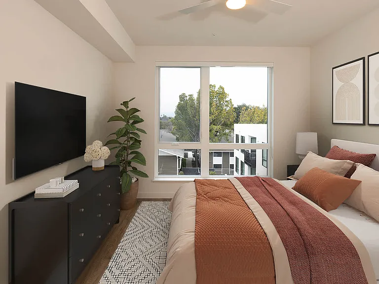 Bedroom with Hard Surface Flooring