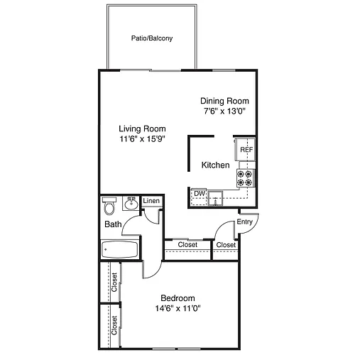 Floor plan One Bedroom